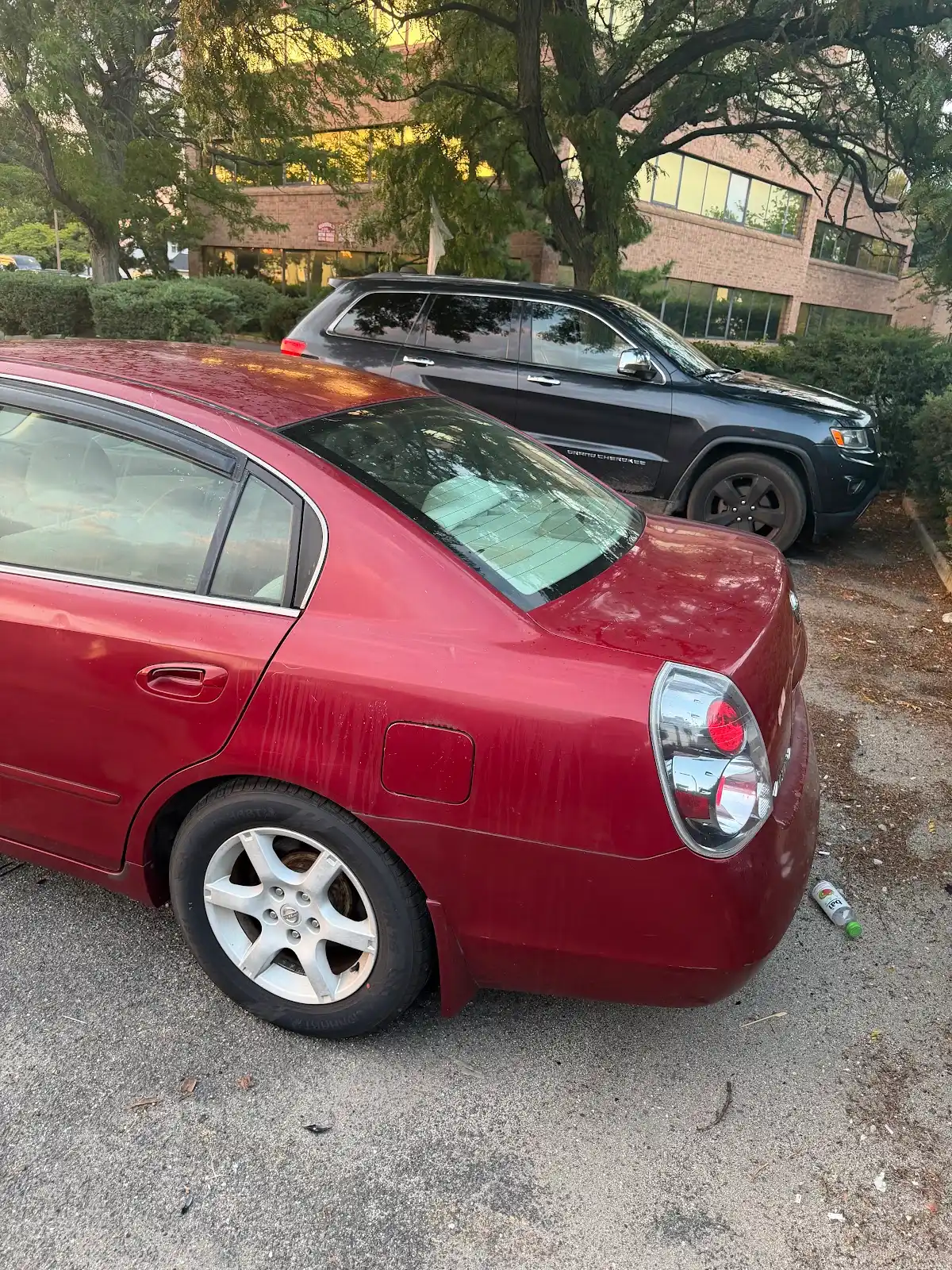 Rear driver-side view of the Nissan Altima