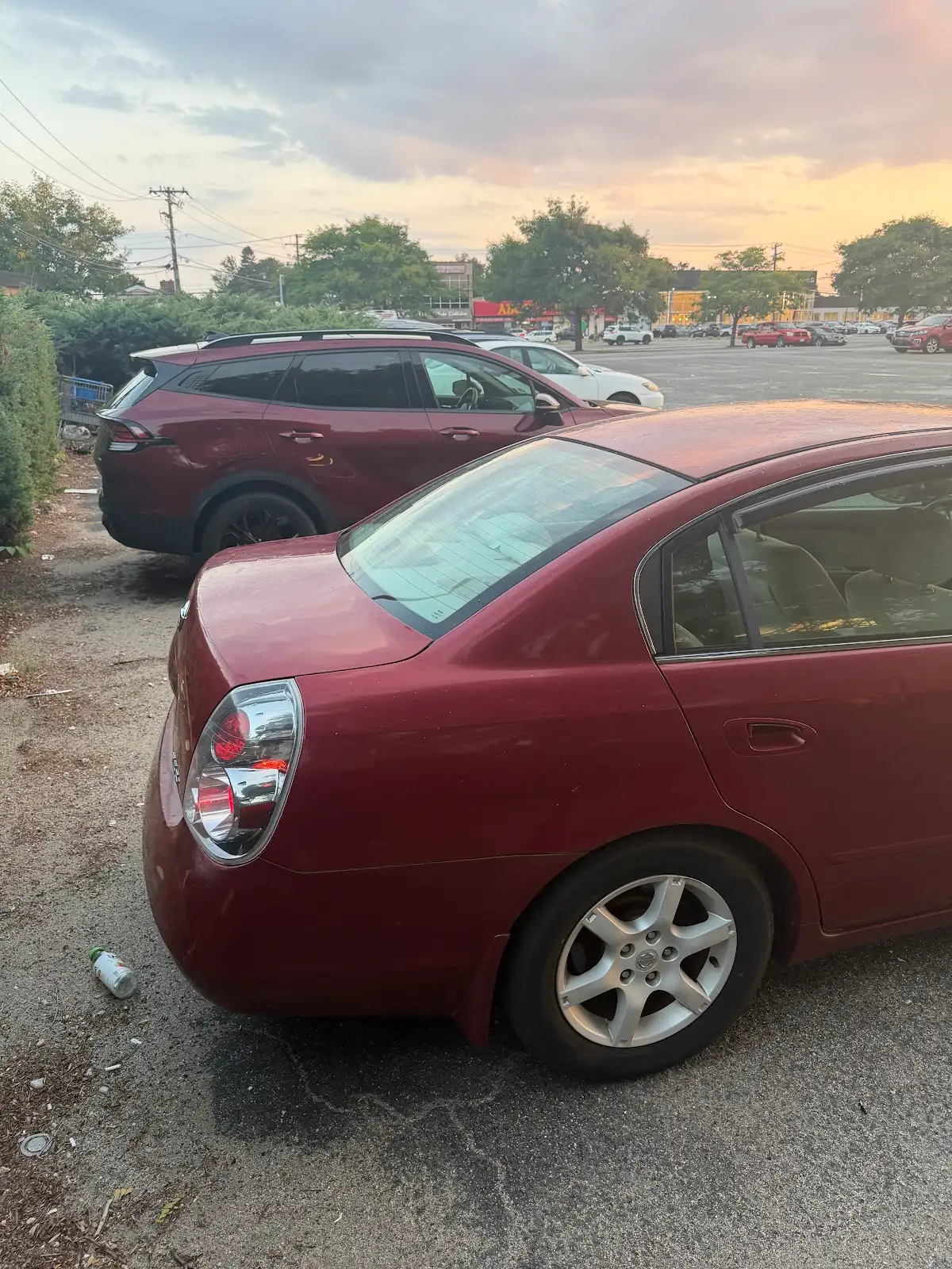 Rear passenger-side view of the Nissan Altima