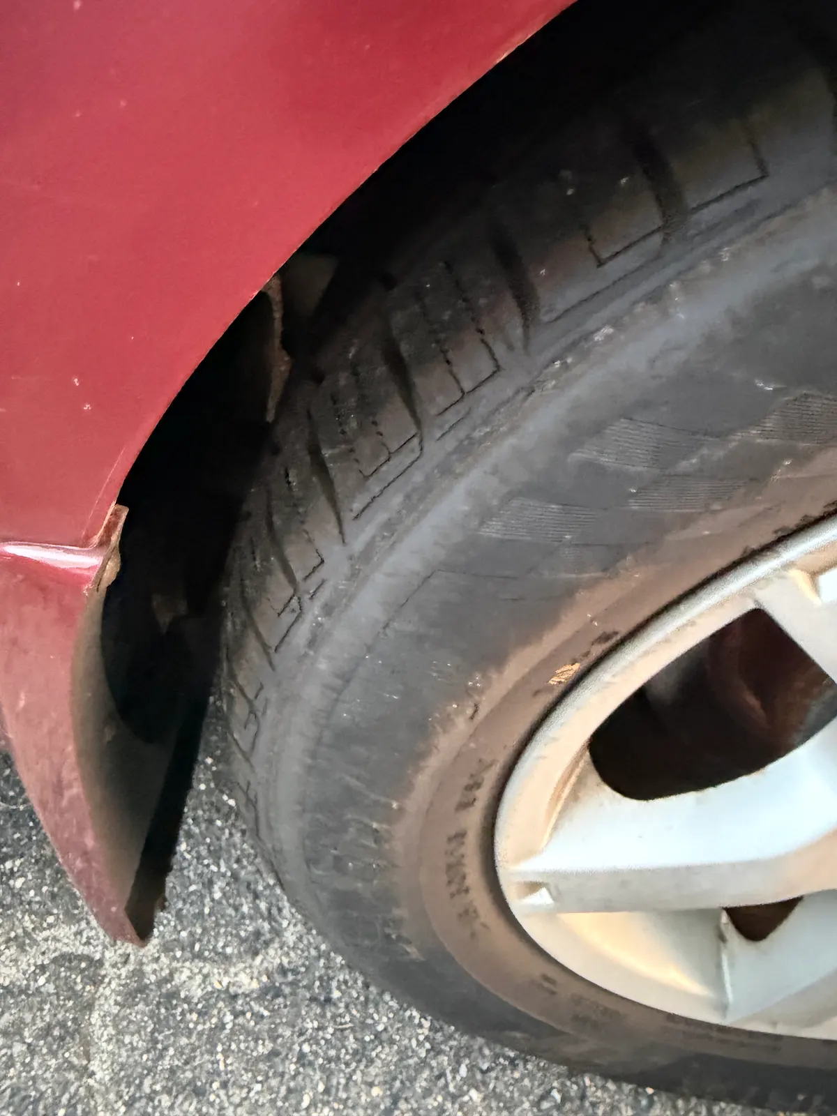 Additional tire tread close-up